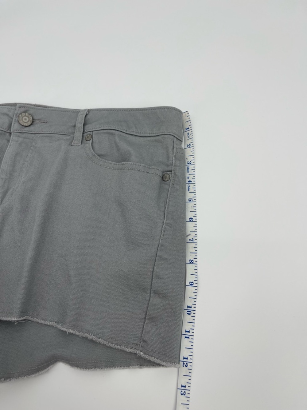 GAP Hadley Frayed Hem Denim Shorts 12 Normcore Coastal Effortless Casual Relaxed - Picture 7 of 11